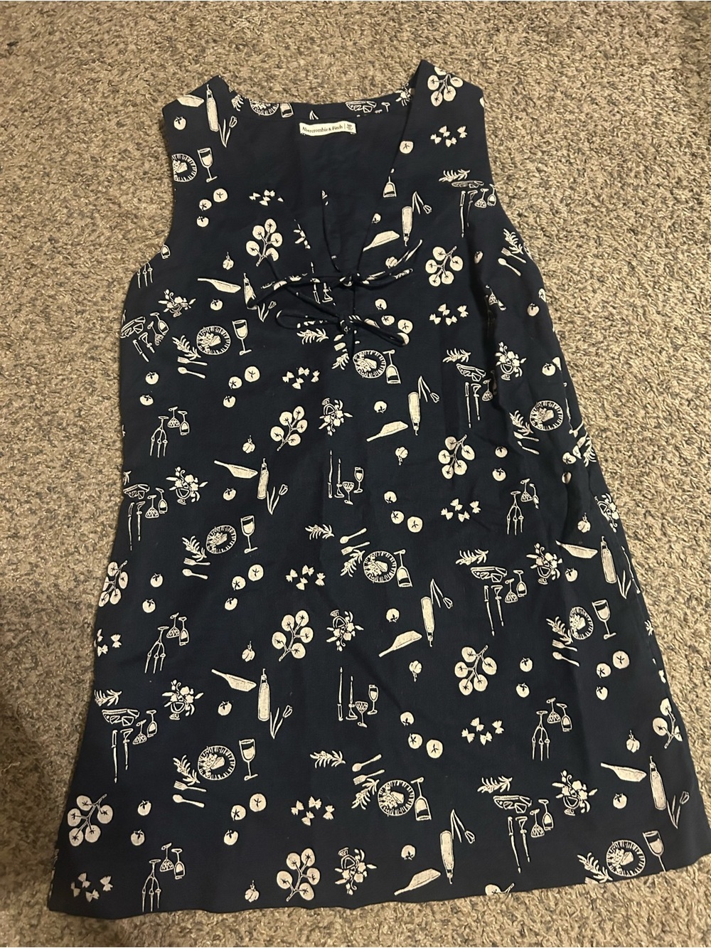 Abercrombie & Fitch Italian Food & Wine Print Shift Dress